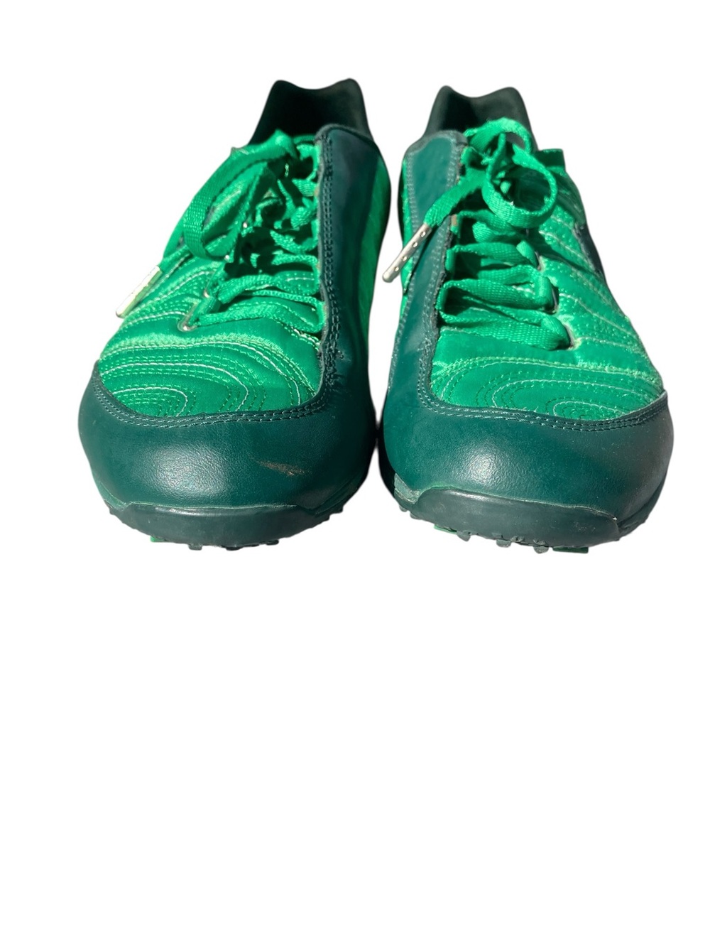 Puma Tekkies Green Low Profile Sneakers Size 8 Leather Soccer Style - Picture 5 of 9